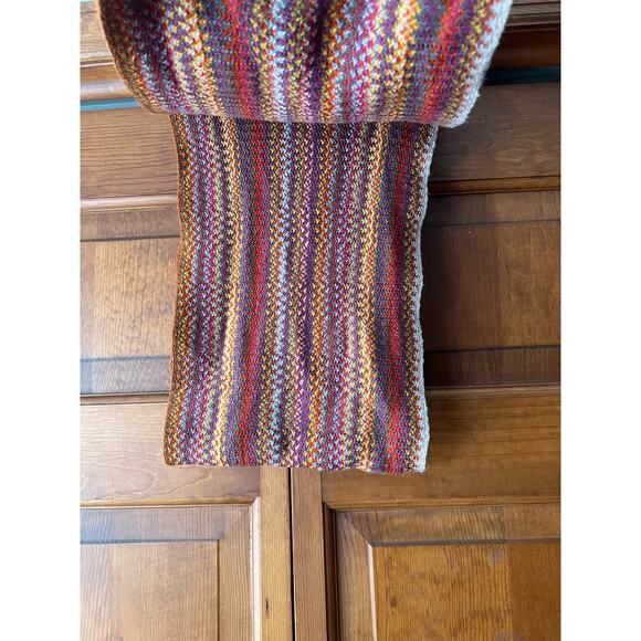 J. Jill Women's 100% Acrylic Multicolor Rainbow Stripe Infinity Scarf One Size - Picture 2 of 6